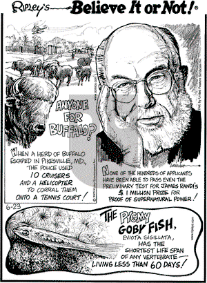 Ripley's Believe It or Not on Thursday June 23, 2005 Comic Strip