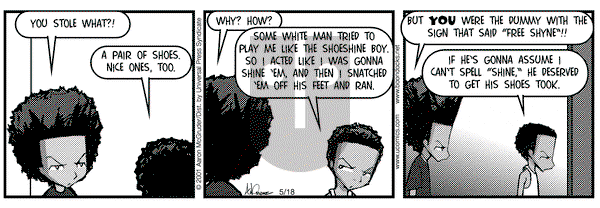 The Boondocks on Friday May 18, 2001 Comic Strip