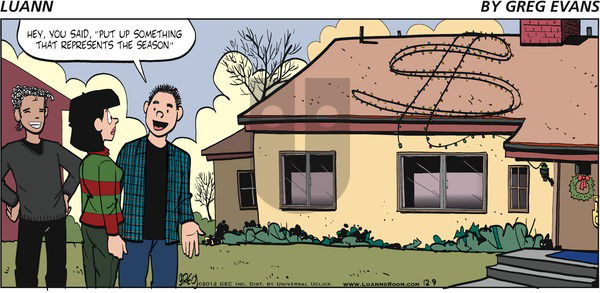 Luann on Sunday December 9, 2012 Comic Strip