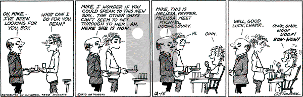 Doonesbury - Tuesday December 15, 1970 Comic Strip
