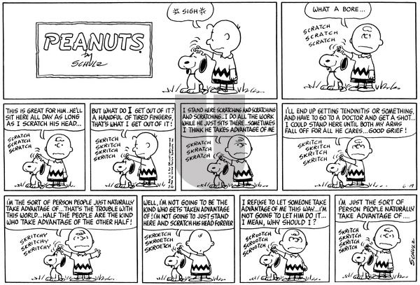 Peanuts on Sunday June 19, 1966 Comic Strip