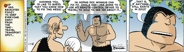 Alley Oop on Monday November 12, 2012 Comic Strip
