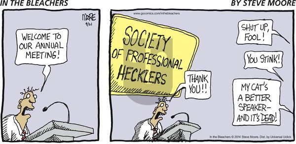 In the Bleachers - Sunday September 21, 2014 Comic Strip