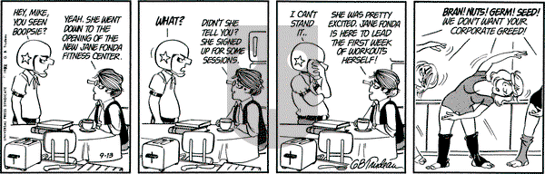 Doonesbury on Monday September 13, 1982 Comic Strip