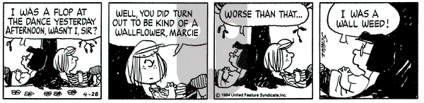 Peanuts on Saturday April 28, 1984 Comic Strip