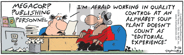 Frank and Ernest - Thursday March 16, 2006 Comic Strip