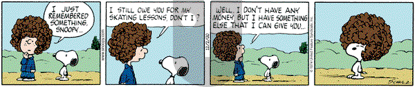 Peanuts on Saturday December 2, 2000 Comic Strip