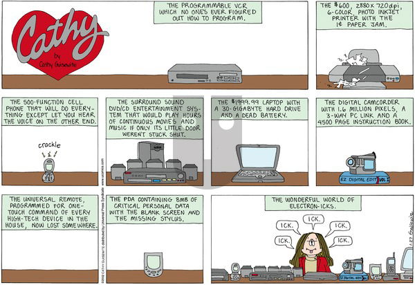 Cathy Classics on Sunday January 27, 2002 Comic Strip