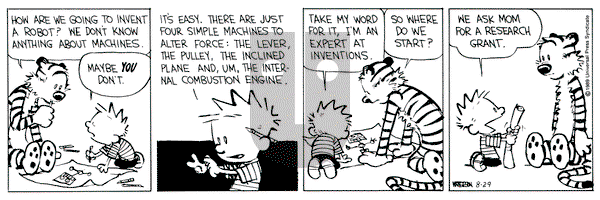 Calvin and Hobbes on Tuesday August 29, 1989 Comic Strip