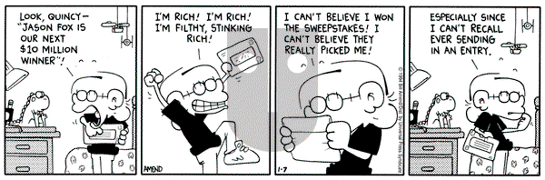 FoxTrot - Tuesday January 7, 1997 Comic Strip