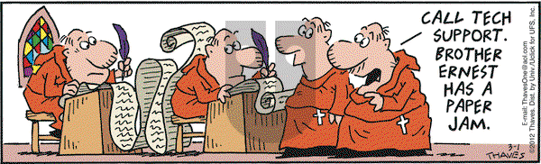 Frank and Ernest - Thursday March 1, 2012 Comic Strip