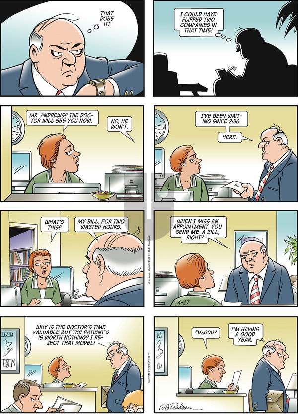 Doonesbury on Sunday April 27, 2014 Comic Strip