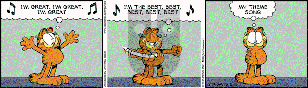 Garfield on Wednesday March 18, 2015 Comic Strip