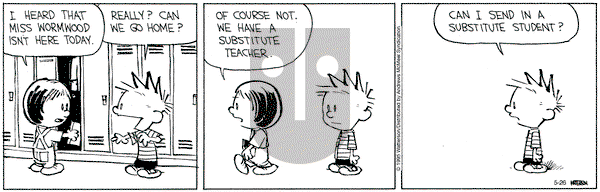 Calvin and Hobbes on Monday May 26, 2025 Comic Strip