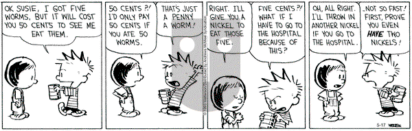Calvin and Hobbes - Wednesday May 17, 2023 Comic Strip