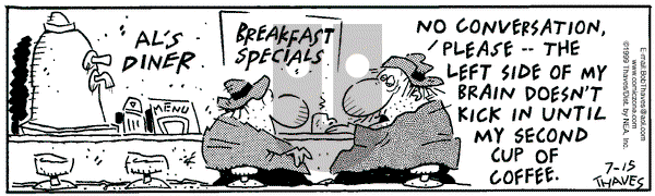 Frank and Ernest - Thursday July 15, 1999 Comic Strip