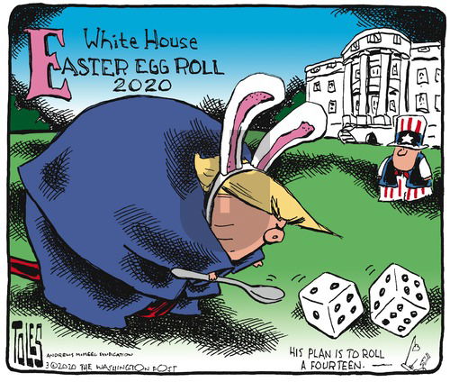 Tom Toles on Sunday March 29, 2020 Comic Strip