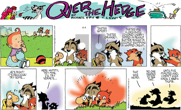 Over the Hedge on Sunday October 2, 2011 Comic Strip