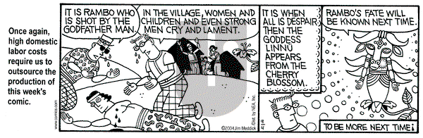Monty on Saturday September 4, 2004 Comic Strip