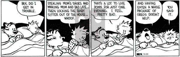 Calvin and Hobbes - Saturday October 26, 2024 Comic Strip