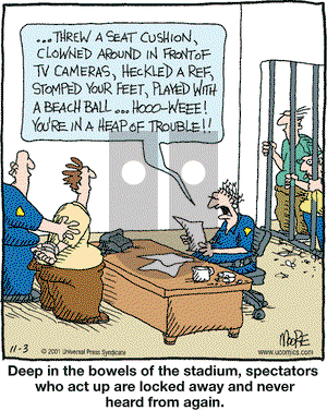 In the Bleachers on Tuesday January 22, 2002 Comic Strip