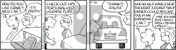 Drabble on Friday November 30, 2001 Comic Strip