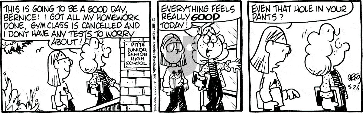 Luann - Tuesday May 26, 1987 Comic Strip