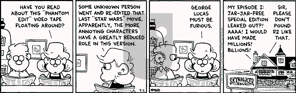 FoxTrot on Monday July 2, 2001 Comic Strip