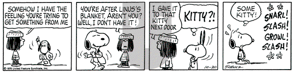 Peanuts - Friday October 20, 1978 Comic Strip