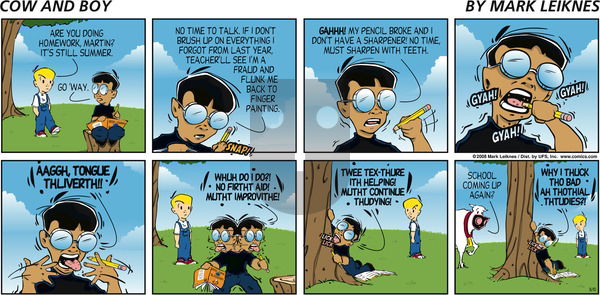 Cow and Boy Classics on Sunday August 10, 2008 Comic Strip