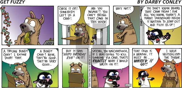 Get Fuzzy on Sunday August 12, 2007 Comic Strip