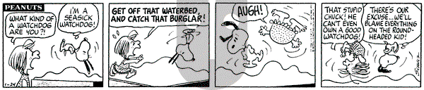 Peanuts on Friday January 24, 1975 Comic Strip