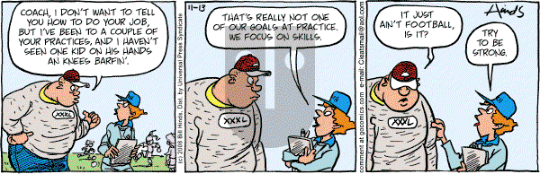 Cleats - Thursday November 13, 2008 Comic Strip