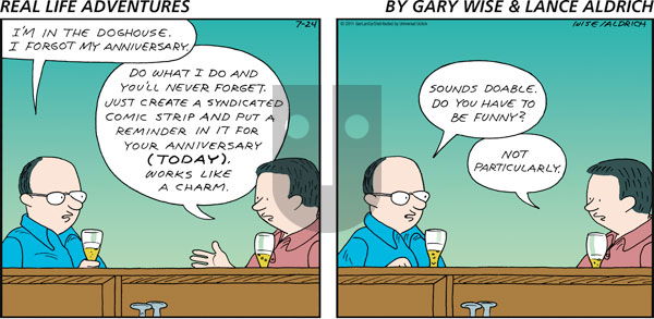 Real Life Adventures - Sunday July 24, 2011 Comic Strip