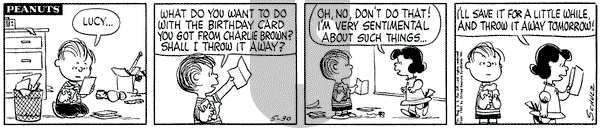 Peanuts on Monday May 30, 1960 Comic Strip