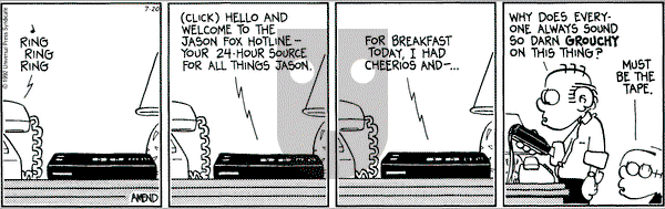 FoxTrot on Monday July 20, 1992 Comic Strip
