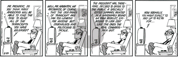 Doonesbury - Thursday May 23, 1974 Comic Strip