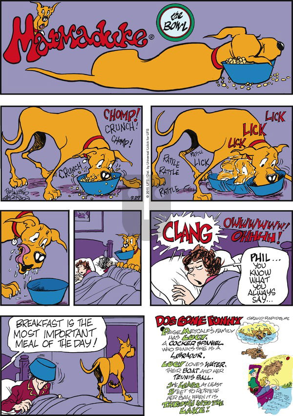 Marmaduke on Sunday September 27, 2015 Comic Strip