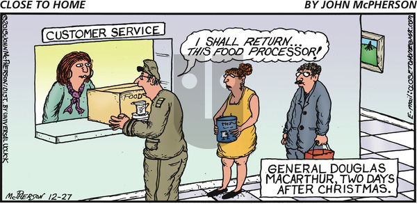 Close to Home on Sunday December 27, 2015 Comic Strip