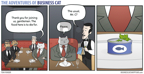 The Adventures of Business Cat on Monday March 21, 2016 Comic Strip