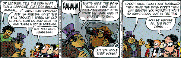 Cleats on Thursday November 6, 2003 Comic Strip