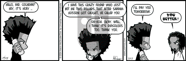 The Boondocks on Saturday February 18, 2012 Comic Strip
