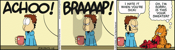Garfield on Tuesday January 12, 2016 Comic Strip