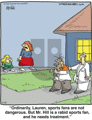 In the Bleachers on Friday January 19, 2007 Comic Strip