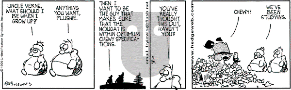 Over the Hedge on Monday March 29, 1999 Comic Strip