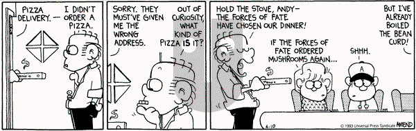 FoxTrot on Saturday April 10, 1993 Comic Strip