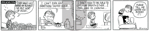 Peanuts on Monday January 16, 1961 Comic Strip