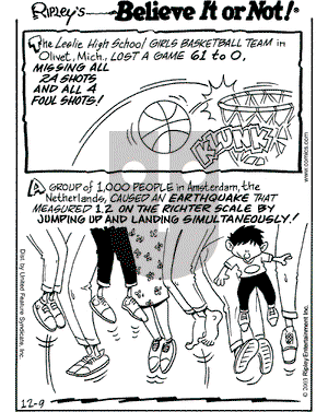 Ripley's Believe It or Not on Tuesday December 9, 2003 Comic Strip