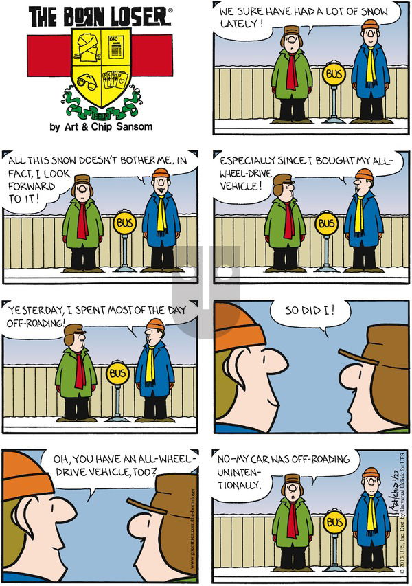 The Born Loser on Sunday January 27, 2013 Comic Strip