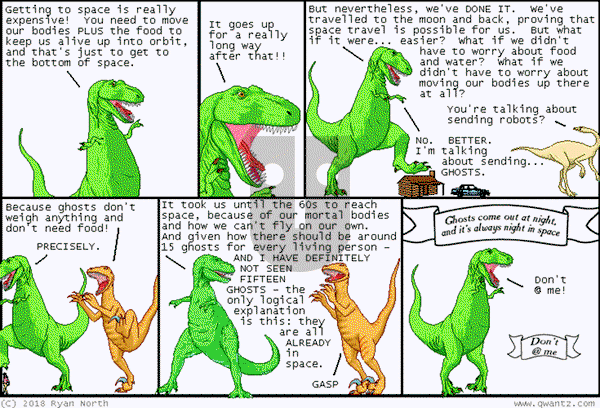 Dinosaur Comics on Wednesday April 23, 2025 Comic Strip